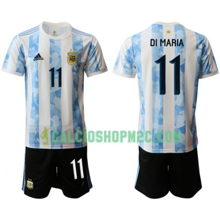 Argentina Di Maria 11 Bambino Maglia Prima 2020 Manica Corta (+ Pantaloncini)